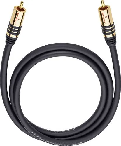 Oehlbach Cinch Audio Anschlusskabel 1x Cinch-Stecker - 1x Cinch-Stecker, 300 cm schwarz für hervorragende Audioübertragung in HiFi-Systemen