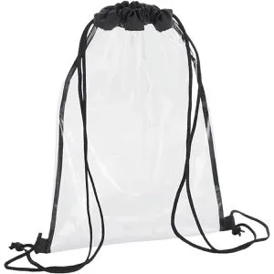 BagBase Turnbeutel BG7, transparent, wasserabweisend, mit Kordelzug, aus TPU, 11 Liter, 45 cm