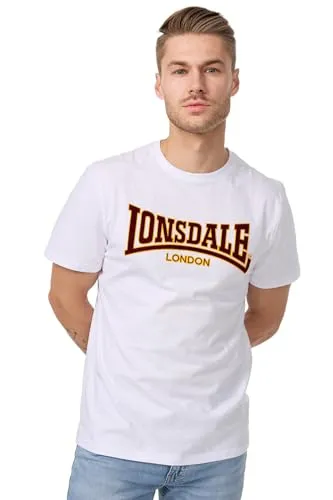 Lonsdale Herren Langarmshirt Classic Slimfit weiß - X-Large - Tops, T-Shirts & Hemden für Herren, sportliches Langarmshirt aus Baumwolle im figurbetonten Slim Fit für optimalen Sitz und stylischen Look.