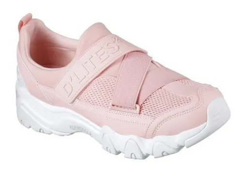 Skechers D-LITES 2 Sneaker in Rosa, Größe 35 - Sportliche Sneaker in Größe 35 mit praktischem Klettverschluss. Ideal für den Alltag, bieten sie Komfort und Stil für aktive Kinder.