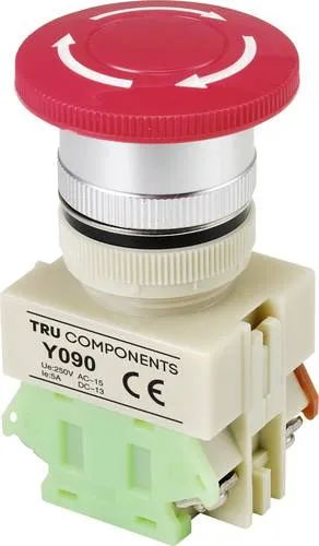 TRU COMPONENTS Y090 Not-Aus-Schalter 5A 1 Öffner IP40 1St.