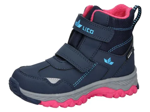 Lico Unisex Kinder Hanko V Winterstiefel, Marine Türkis Pink, 34 EU - Wasserdichte Winterstiefel für Kinder mit flexibler TPR-Laufsohle und atmungsaktiver Comfortex-Klimamembrane – ideal für kalte Tage im Freien.