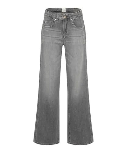 Brax Damen Five-Pocket-Hose Style MORGAN USED LIGHT GREY - Stylische Five-Pocket-Jeans im modernen Wide Leg Schnitt, ideal für lässige Outfits und optimalen Tragekomfort.