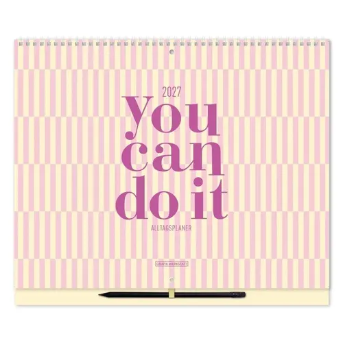 GRAFIK WERKSTATT Das Original | Alltagsplaner 2027 you can do it | Kalender