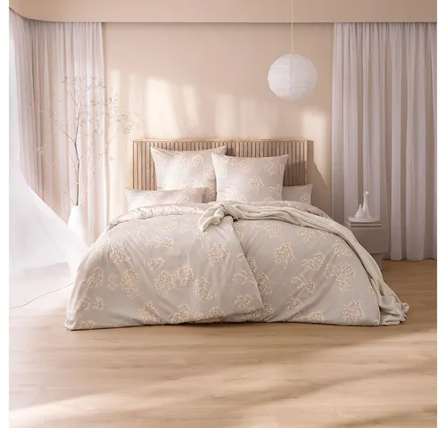 Estella Bettwäsche Antje, 3-teilig aus Schweizer Satin in weiß von ESTELLA