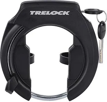 Trelock Protect-O-Connect Rahmenschloss RS 351 P-O-C schwarz - Fahrradschloss mit hoher Sicherheit gegen Gelegenheitsdiebe, gefertigt aus TREDUR® Stahl und mit Korrosionsschutz, inklusive abziehbarem Schlüssel und Halterung.