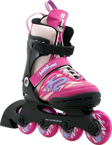K2 Skates Inline Skates LUMI PRO für Mädchen – Pink – Verstellbar - Verstellbare Inline Skates in Pink, die mit Ihrem Kind mitwachsen. Komfortable K2 Softboot-Technologie für besten Tragekomfort und Stabilität – ideal für Freizeit und Fitness.