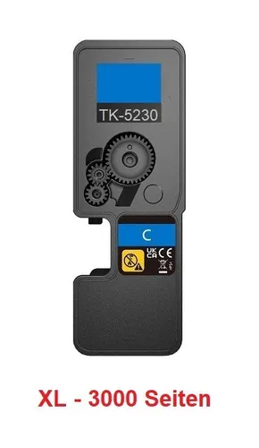 XL Tonerkartusche für Kyocera TK-5230 Cyan – Kompatibel mit Ecosys M5521 P5021 - Hochwertige Tonerkartusche in Cyan für zuverlässige Druckergebnisse. Ideal für den täglichen Einsatz in Büros, bietet eine hohe Seitenreichweite von 3000 Seiten.