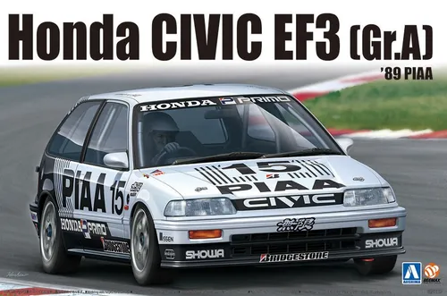 Honda Civic EF3 Gr.A 1989 PIAA 1:24 Model Kit Bausatz Beemax Aoshima 084588