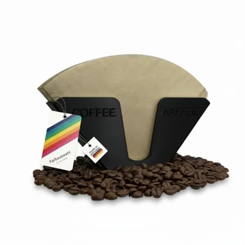 R-Satz Shop Kaffeefilterhalter Ständer für Kaffeefilter Aufbewahrung Wandhalter Papierfilter (Schwarz)