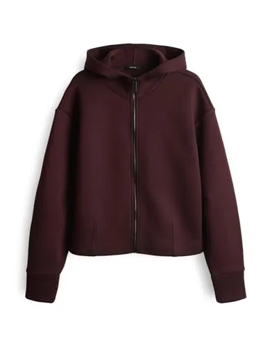 OPUS Damen Sweatshirt GULNORA | Lässige Blousonjacke in Dark Grape, Größe 36 - Kapuzenpullover für Damen, perfekt kombinierbar für Büro und Freizeit. Hochwertiges Material sorgt für Langlebigkeit und angenehmes Tragegefühl.