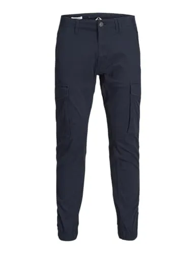 Herren Jack & Jones Cargo Jogger Pants Paul Flake AKM 542 - Wanderhosen mit mehreren Beintaschen für hohe Praktikabilität. Ideal für lässige oder stylische Outfits, schmale Passform und Gummibund sorgen für Komfort.