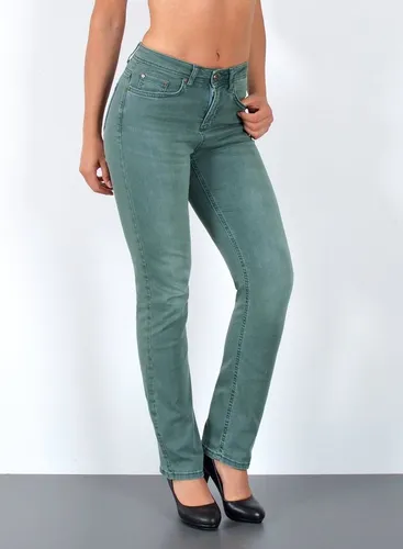 ESRA Damen Straight-Jeans High Waist - Stilvolle und Bequeme Hosen - Die ESRA Damen Straight-Jeans vereinen hohen Tragekomfort und zeitloses Design. Ideal für jeden Anlass, bieten sie eine perfekte Passform dank Elasthananteil und sind in vielen Farben bis Übergröße erhältlich.