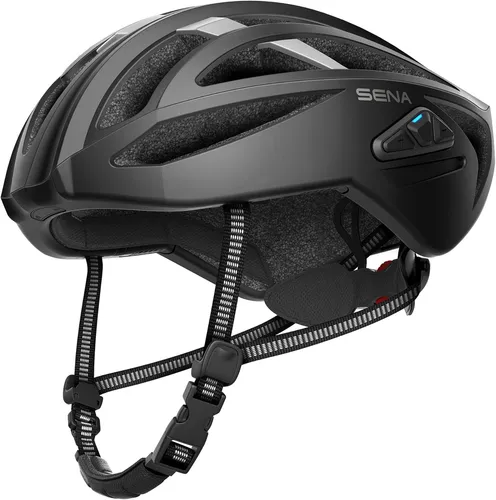 Sena R2 / R2 EVO Smart Rennradhelm (Matt-schwarz, S) - Fahrradhelm mit integrierter Bluetooth-Technologie für Kommunikation und Musik, ideal für Radfahrer, die auch unterwegs vernetzt bleiben möchten.