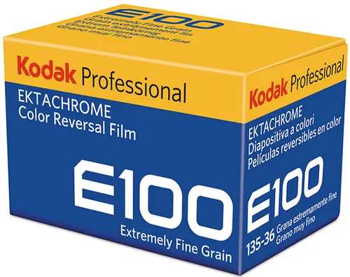 KODAK Ektachrome E100 135-36 Film - Fotofilm für brillante Farben und feine Details, ideal für professionelle Fotografen und Liebhaber der Diafotografie.