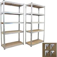 TRUTZHOLM Schwerlastregal 2x 180x90x40 cm - 875 kg - Werkstatteinrichtung: Flexibles Schwerlastregal mit 875 kg Tragkraft, ideal zum Lagern schwerer Gegenstände. Montage ohne Schrauben, schnell und einfach aufbaubar!