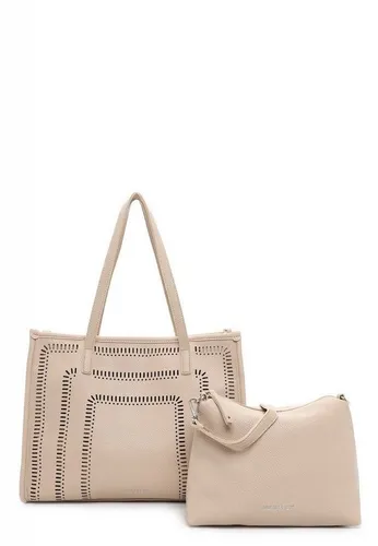 SURI FREY Shopper Maddy - Stylischer Shopper in Echtleder-Optik, PETA-Approved Vegan, mit Reißverschluss und abnehmbarem Umhängeriemen - ideal für selbstbewusste Frauen.