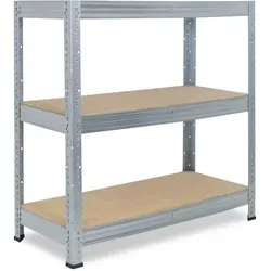 shelfplaza Schwerlastregal PROFI, 90x70x30cm - Stabilität und Flexibilität - Schwerlastregal mit 3 Böden, Tragkraft von 200 kg pro Boden. Ideal für Werkstatt, Keller oder Garage. Hohe Stabilität durch Dreipunktaufhängung und einfache Handhabung.