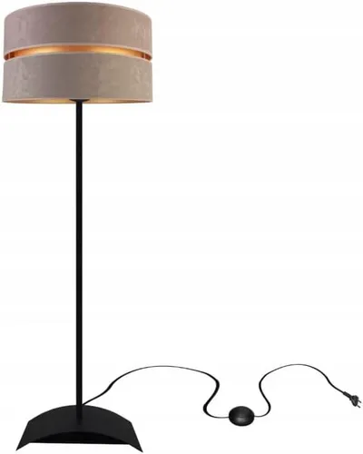 Stehlampe Wohnzimmer Grau-Gold Stehleuchte Standleuchte Design Modern E27 aus Serie N340 (N340-P-GRGR)