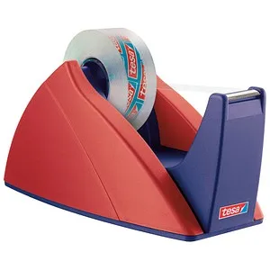 Tesa Klebebandabroller 57421 Easy Cut - Tischabroller für Klebeband 19mm x 33m, standfest mit Wellenmesser für sauberen Schnitt, Made in Germany