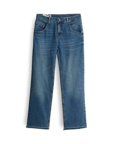 OPUS Damen Boyfriend Jeans LANI Twist Mid Rise - Modische Boyfriend Jeans aus BCI Cotton Mix in Daily Blue, ideal für einen lässigen Look mit lockerem Fit am Oberschenkel und mittlerer Bundhöhe.