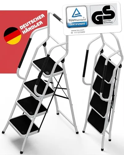 Sicherheitsleiter 4 Stufen Klappbar