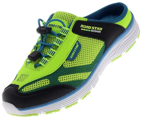 Neu Damen Slipper Sabots Pantoletten Clogs Sommer Sneaker Neon Grün EUR 36