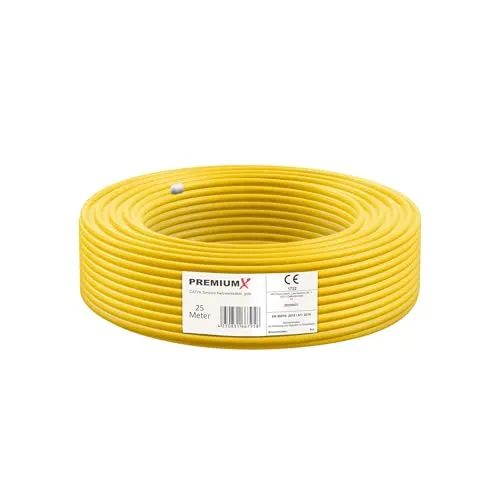 Premium X 25m CAT 7A Netzwerkkabel - Ethernet-Kabel für störungsfreien Datenverkehr, ideal für Haus- und Büroanwendungen mit 10 Gigabit Geschwindigkeit und halogenfreiem Außenmantel.