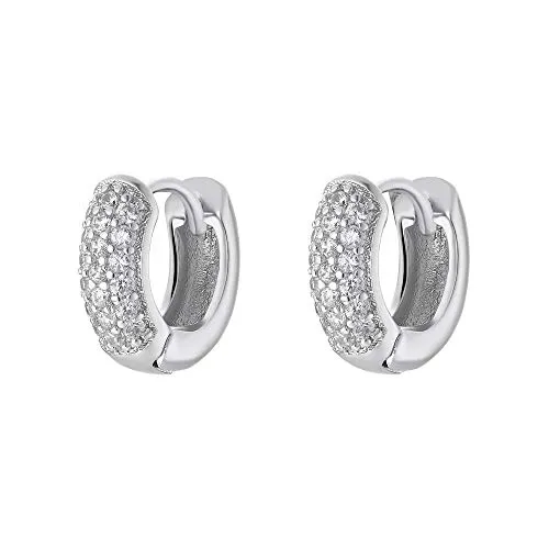 Heideman Ohrringe Damen Isa aus Edelstahl silber farbend poliert Ohrschmuck für Frauen mit Stein weiss