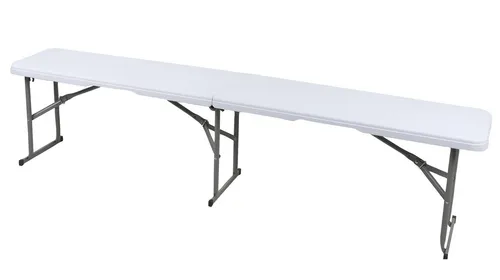 Sunnydays Klappbare Gartenbank - Faltbank mit Stahlgestell - Gartenbänke, 180 cm breit, leicht transportierbar dank praktischem Griff, ideal für Gartenpartys oder Camping.