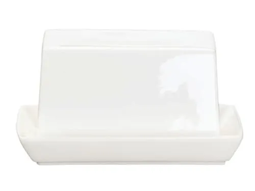 ASA 1983013 Á Table Butterdose Keramik, weiß glänzend, 11 x 8,80 x 10 cm