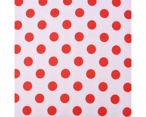 SCHÖNER LEBEN. Stoff Faschingsstoff Meterware Polyester Punkte weiß rot 1,5m