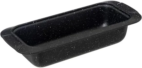 5five Rechteckige Auflaufform – 32 cm, Schwarz mit weißen Punkten