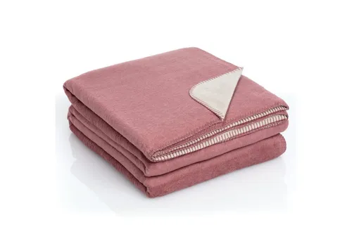 Wohndecke Moon Kuscheldecke Doubleface Baumwollmix ca 220x240cm gekettelter Rand, MOON Heimtextilien, Kuscheldecke