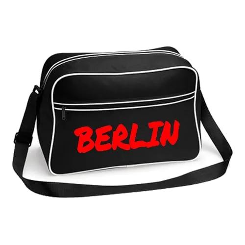 multifanshop Schultertasche Berlin rot - Stylische Fanartikel-Tasche - Schultertasche für Berlin-Fans, hochwertig und langlebig mit verstellbarem Schultergurt. Ideal für Geschenke oder den eigenen Gebrauch.