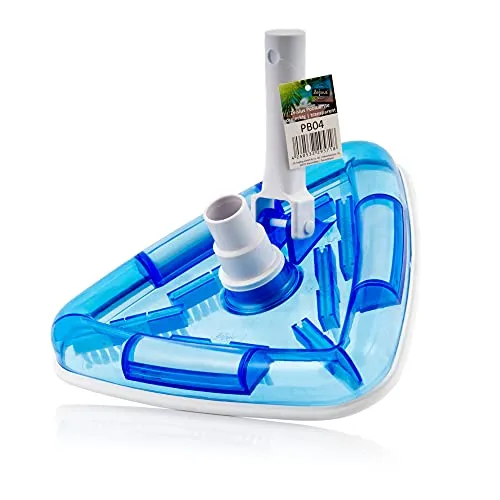 Zelsius Poolbürste mit 7 Bürsten | dreieckig | Pool Bodenreiniger für Ø 32/38 mm Schlauch | Bodensauger, Poolsauger, Reinigungsbürste für Teleskopstange zur Poolreinigung