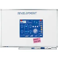 Legamaster PROFESSIONAL Whiteboard 120x120cm - Hochwertiges Whiteboard für Präsentationen, kratzfest und mit magnetischer, emaillierter Oberfläche. Ideal für langfristige Nutzung, inkl. Markerablage und Montageset.
