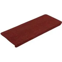 vidaXL Stufenmatten Selbstklebend 15 Stk. Rot 65x24,5 cm - Fußmatten, schalldämpfend und rutschfest, schützen Ihre Treppe und sorgen für Sicherheit beim Treppensteigen. Einfache Befestigung durch Klebestreifen.
