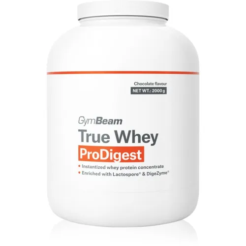 GymBeam True Whey ProDigest Molkenprotein mit Verdauungsenzymen Geschmack Chocolate 2000 g