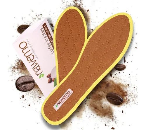 Nawemo Einlegesohlen Nawemo® Kaffeesatz-Sohlen, Atmungsaktiv gegen Schweißfüße - 3 Paar 45