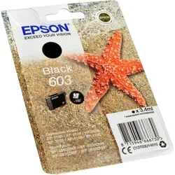 Original Epson Tinte Patrone 603 schwarz - 150 Seiten Kapazität, zuverlässiger Druck für Epson Expression HOME Modelle