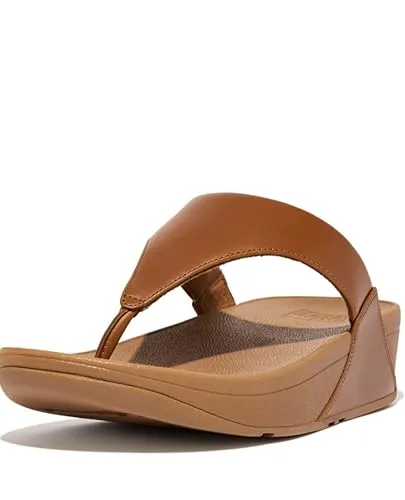 Fitflop Damen LULU TOE POST - LEATHER Sandalen - Bequeme Zehenstütze Sandalen mit rutschfester Gummisohle und Microwobbleboard-Technologie für optimalen Komfort und Unterstützung.