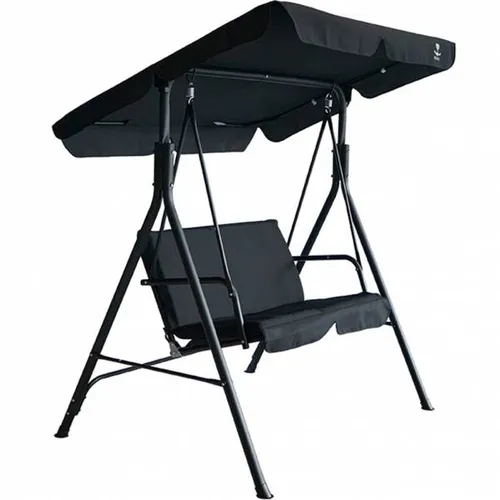 BIXENTE Hollywoodschaukel 2-Sitzer Garten, schwarz