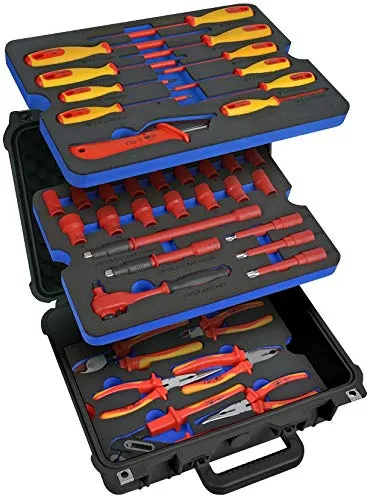 SW-Stahl V1000 VDE Werkzeugsatz, 50-teilig