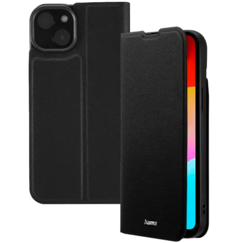 Hama Handyhülle für iPhone 15 Plus - Klapphülle mit Kartenfach und Standfunktion, extra Schutz für Display und Kamera, rutschhemmend und elegant im Business Look