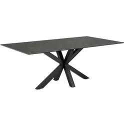 Z2 Esstisch GERD - Großzügiger Tisch für moderne Wohnräume - Esstisch 'GERD' von Z2, ca. 200x100x75,5 cm, mit eleganter Klarglas- und Keramikoberfläche. Ideal für gesellige Abende mit Familie und Freunden in jedem modernen Zuhause.