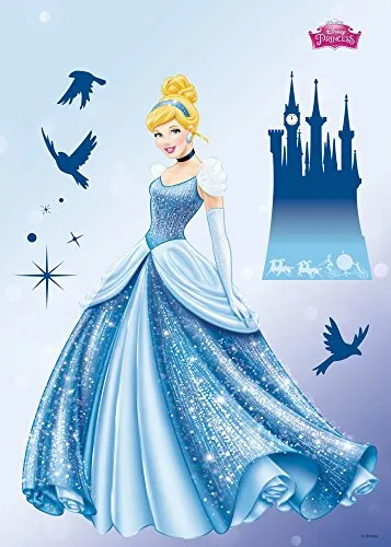 Komar Disney Deco-Sticker PRINCESS DREAM | 50x70cm | Wandtattoo, Wandsticker, Wandaufkleber, Wandbild, Prinzessin, Aschenputtel, Schloss, Kinderzimmer -14016h