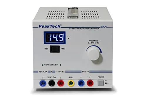 DC P 6300 Labornetzgerät - Labor-Stromversorgung mit symmetrischer Regelung von -15 V bis +15 V, hohe Laststabilität und automatische Überstrombegrenzung für präzise Anwendungen.