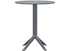 CLP Tisch Lacota Ø 60 cm - Kaffeetisch wetterfest und UV-beständig, ideal für Garten, Balkon und Terrasse, aus langlebigem Polypropylen für lange Lebensdauer und moderne Optik.