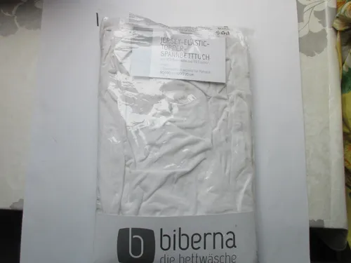 Biberna Jersey Elastic Topper- Spannbetttuch 90x90 -100x220 Farbe: weiß, neu